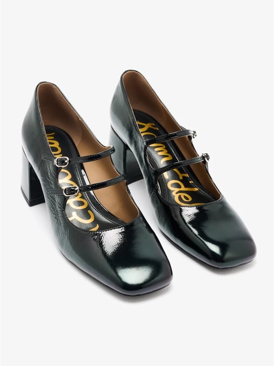 Sam Edelman Shoes - Sam Edelman Patent Double-Strap Mary Jane Block Heels Pump Shoes, 8.5